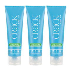 Crack Hair Fix bottle pump shows easy leave in application for frizz control.