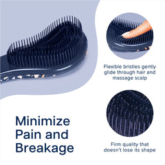 Crave Naturals Glide Thru brush detangling action with cone shaped bristles reduces snags