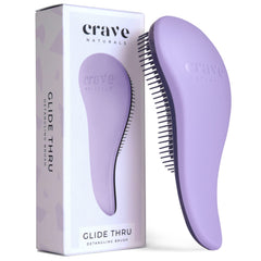 Crave Naturals Glide Thru brush front view for gentle detangling across hair types