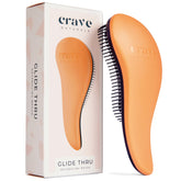 Crave Naturals Glide Thru brush full view showing compact detangler design for all hair types.