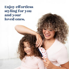 Crave Naturals Glide Thru brush in purple hearts for gentle detangling.