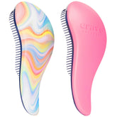 Crave Naturals Glide Thru Detangler Brush pink close-up for knot-free styling