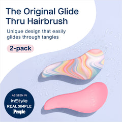 Crave Naturals Glide Thru Detangler Brush soft hazy swirl bristles define curls gently