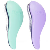 Crave Naturals Glide Thru detangler brush, turquoise, front view, gentle detangling without pulling.