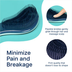 Crave Naturals Glide Thru Detangling Brush with flexible bristles for easy strand separation.