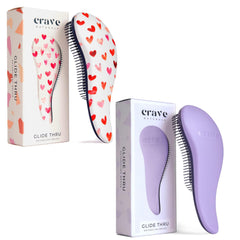 Crave Naturals Glide Thru detangling brush pack of 2 eases detangling for kids and adults.
