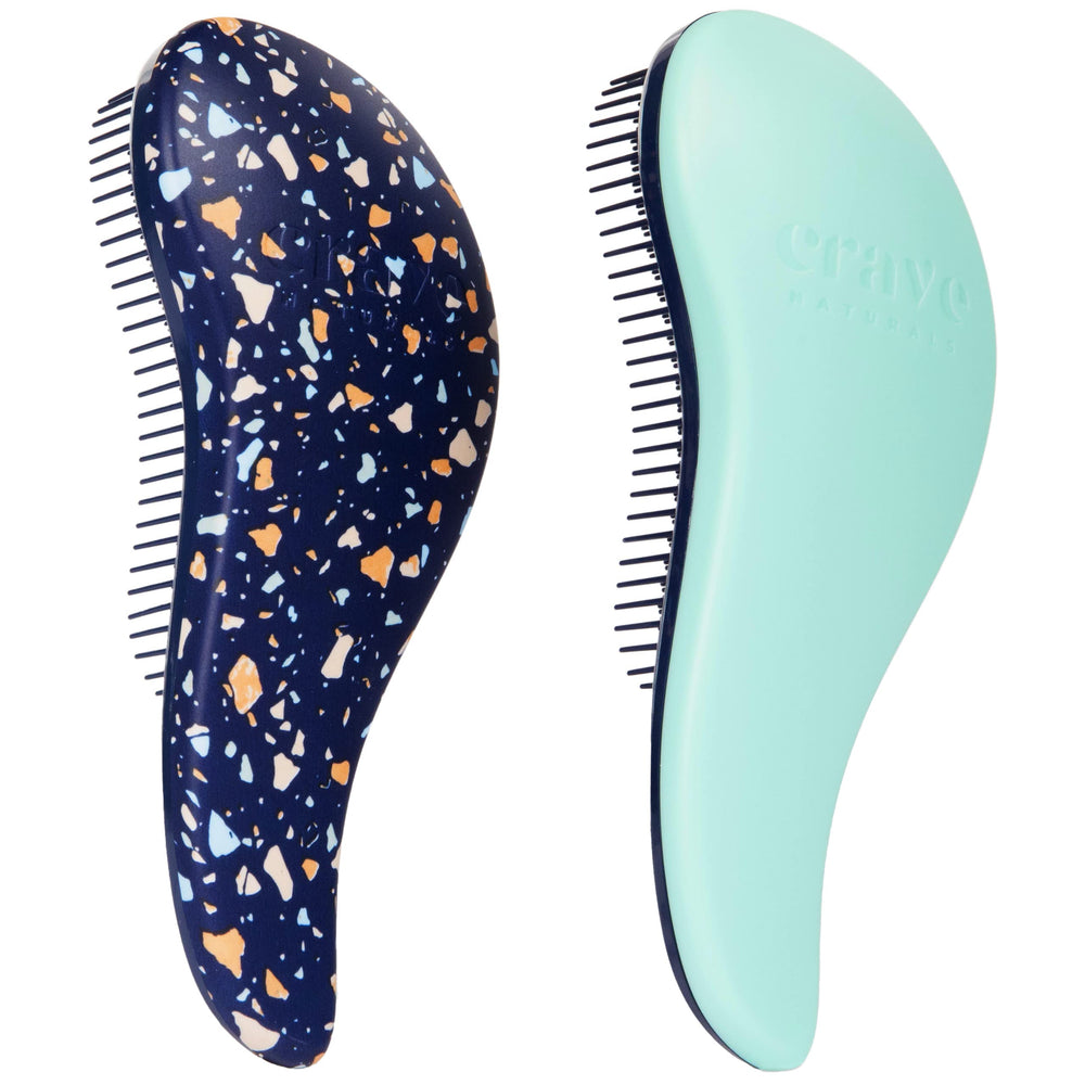Crave Naturals Glide Thru Detangling Brush in turquoise offers gentle detangling for all hair textures.