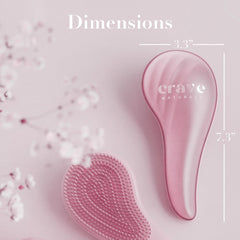 Crave Naturals pain-free detangling brush works on wet or dry hair with ease