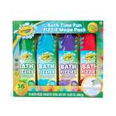 Crayola Bath Fizzies deluxe pack colors swirl for playful bath time fun and bubbles