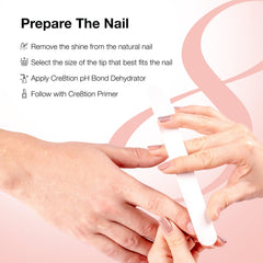 Cre8tion Extend Gel under UV/LED cure enables versatile finishing.