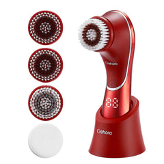 Crehora facial cleansing brush unit with interchangeable heads for versatile cleansing.