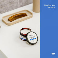 Cremo Hair Thickening Paste hands-application demonstrates quick rub-to-tacky prep
