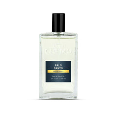 Cremo Palo Santo Cologne bottle front view with a long-lasting masculine fragrance.