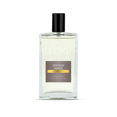 Cremo Vintage Suede Cologne bottle front view for everyday confidence