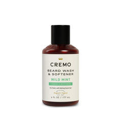 Cremo Wild Mint Beard Softener bottle front for quick 30-second softness