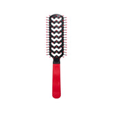 Cricket Static Free Fast Flo Color Vent Hair Brush in red close-up shows anti-static detangling benefits.
