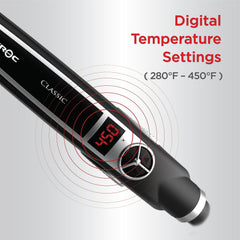 CROC Classic ergonomic grip in action, ensuring comfortable professional-grade styling.