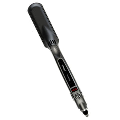 CROC Classic flat iron plates close-up with titanium shine for smooth, frizz-control styling.