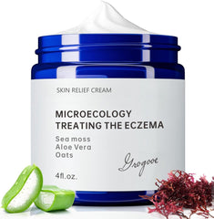 Crogooe eczema cream tube closeup demonstrating fragrance-free protection for sensitive skin