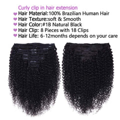 Croocco Curly Clip-In Extensions no-tangle design for easy styling