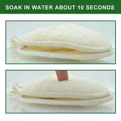 CROVIN loofah double design texture for gentle and deep cleansing