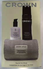 Crown Affair air dry mousse canister delivers natural texture with light hold for waves.