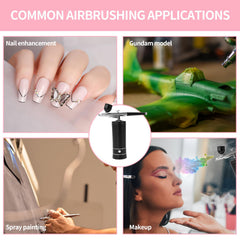 Crpen airbrush kit 0.3mm nozzle enables fine detailing for models.