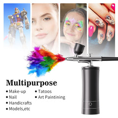 crpen airbrush nail art setup enables clean, professional manicures at home.