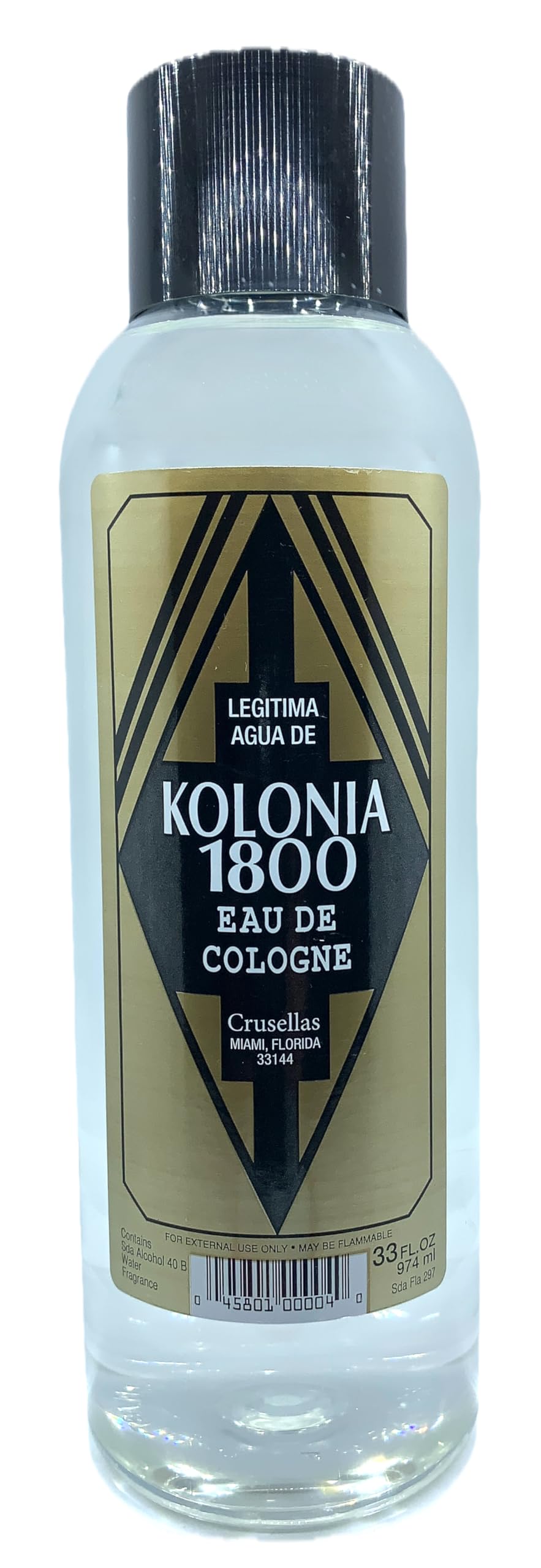 Crusellas Legitima Agua de Kolonia 1800 bottle for daily, refreshing citrus fragrance.