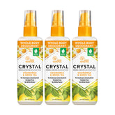 Crystal Essence Deodorant Spray 4oz bottle delivers long-lasting odor control without staining.