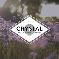 Crystal Essence Pomegranate roll-on application demonstrates fast-drying, non-sticky protection.