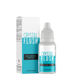 Crystal Flush Nail Renewal bottle close-up shows targeted nail repair potential.
