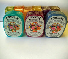 Crystal glycerine soap bars 24-fragrances display-variety - eye-catching bars for gifting.