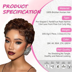 CrystalHair 13x4 HD lace front closeup emphasizes realistic frontal hairline and texture.