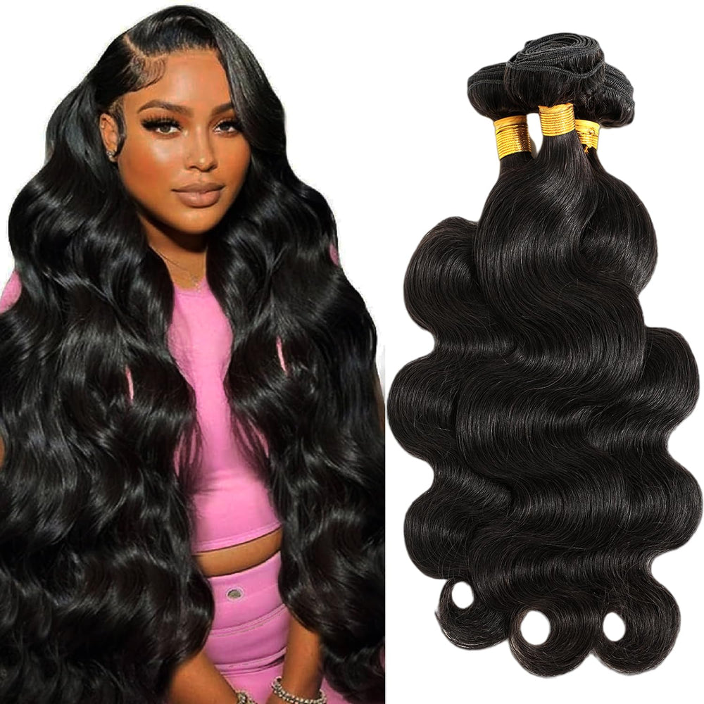 CSCHS body wave bundles 22-inch display, silky texture for easy quick weave styling.