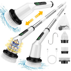 CTMAST shower scrubber LED display showing battery status for uninterrupted cleaning