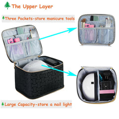 CTWWFS Nail Polish Organizer bottom foam divider protects bottles during transport