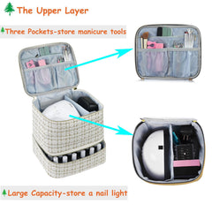 CTWWFS nail-polish-organizer-case foam-insert protects bottles from bumps during storage.