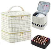 CTWWFS nail-polish-organizer-case front view for organized bottle storage and easy travel.