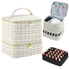 CTWWFS nail-polish-organizer-case front view for organized bottle storage and easy travel.