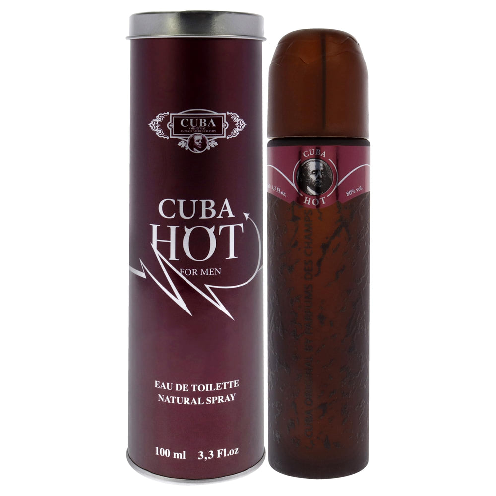 Cuba Hot for Men bottle front view ideal for daily wear.