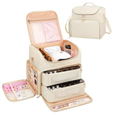 CUBETASTIC nail polish organizer bag front view with spacious storage for quick access.