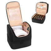 CUBETASTIC Nail Polish Organizer Black front view for easy on-the-go storage