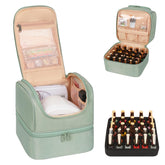 CUBETASTIC nail polish organizer case closed, sleek black exterior for compact travel storage