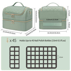 Cubetastic nail-polish-organizer-case second-layer holds lamps and tools securely.