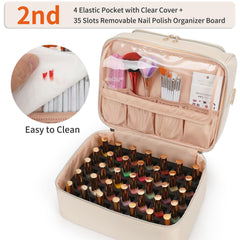 CUBETASTIC nail-polish-organizer removable 10-slot board offers flexible bottle and lamp setup