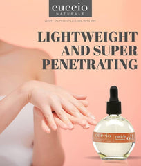 Cuccio Naturale Revitalizing Cuticle Oil being applied to cuticles for hydration and softness
