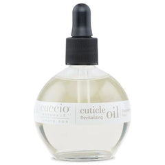 Cuccio Naturale Revitalizing Cuticle Oil bottle delivers deep hydration for dry cuticles.