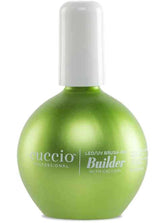 Cuccio Pro LED-UV Builder Gel brush application for precise filling and shaping.