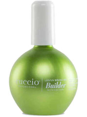 Cuccio Pro LED-UV Builder Gel brush application for precise filling and shaping.